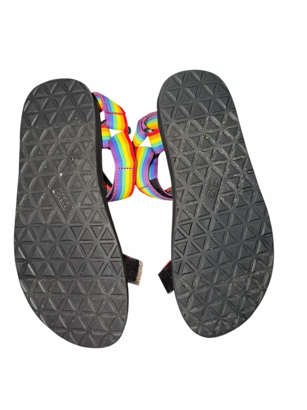 Teva Original Universal Pride Rainbow Sandals Men’s 11 Black Multicolor